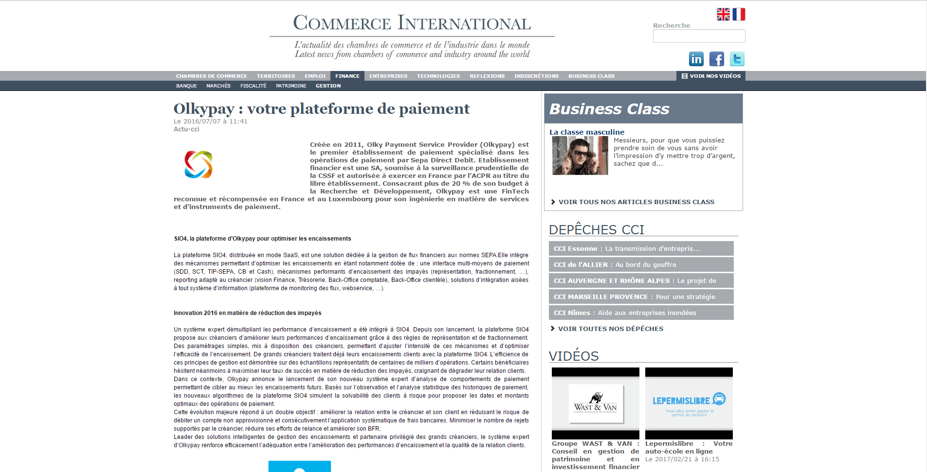 Olkypay : votre plateforme de paiement