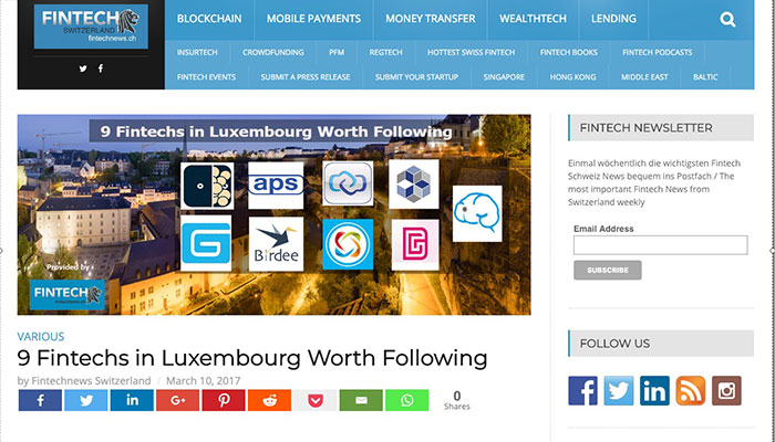 Les 9 Fintech à suivre au Luxembourg